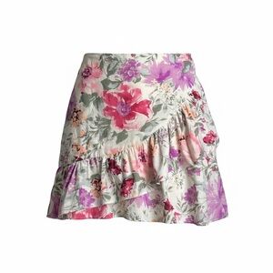 NWT-Express Floral Tiered Mini Kirt-Size 2 Petite